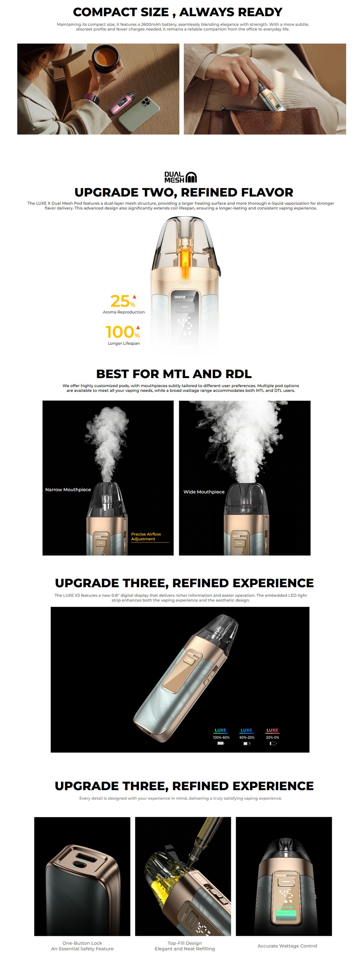 Vaporesso luxe X3 Pod Kit 2600mAh 5ml2
