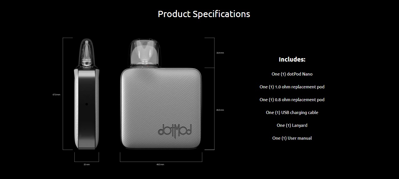 dotpod nano 800mah 2 0ml by dotmod 5