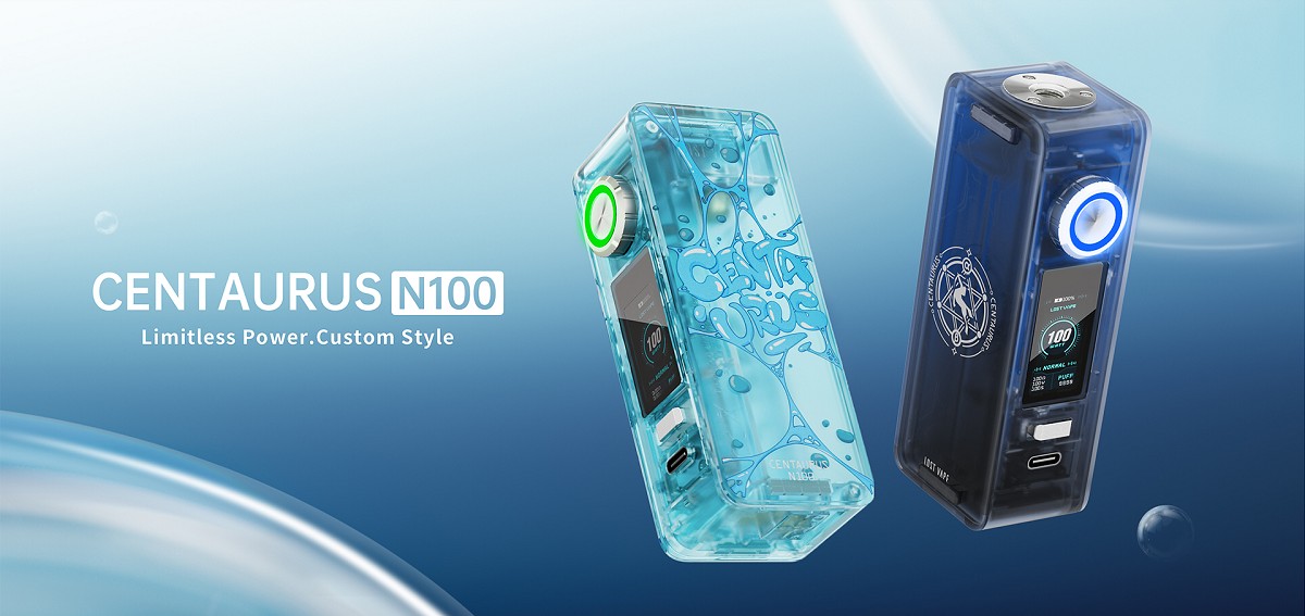 centaurus n100 box mod 100w 21700 by lost vape 1
