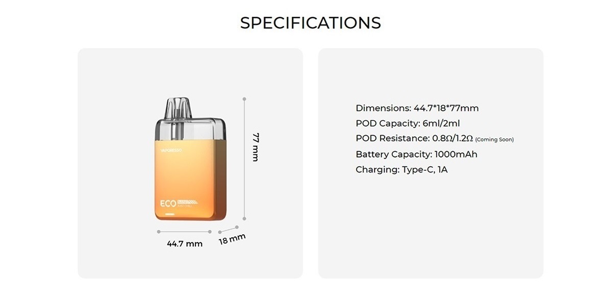 eco nano pod kit 1000mah 6ml by vaporesso 8