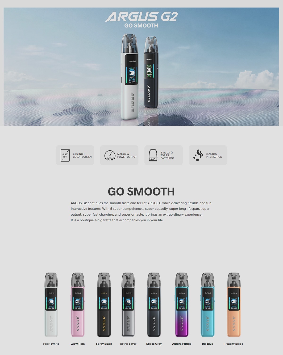 argus g2 pod kit 1000mah 3ml by voopoo 1